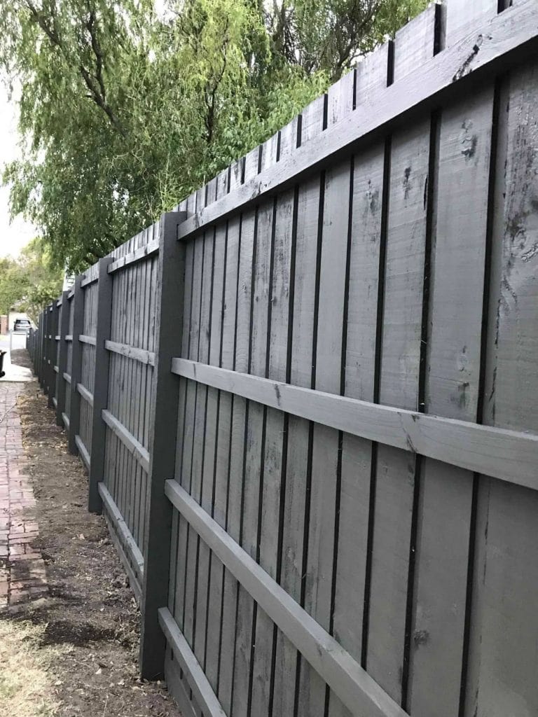Black Fence Painted By A Painter Melbourne